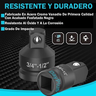 Foto 2 | Foto 2 | Juego De Adaptadores Para Llave De Impacto Y Dados Matraca