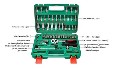 Foto 2 | Foto 2 | Llaves Kit De Herramientas Mecanicas Llaves De Matraca 53pcs