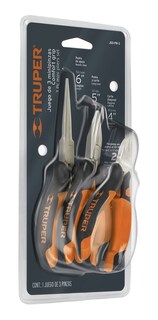 Foto 1 | Foto 1 | Juego Pinzas Mini Punta Corte Aguja Para Electricista 3 Pzas