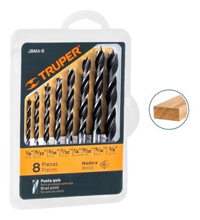 Foto 1 | Foto 1 | Juego De Brocas Para Madera, 8 Piezas Truper 11338