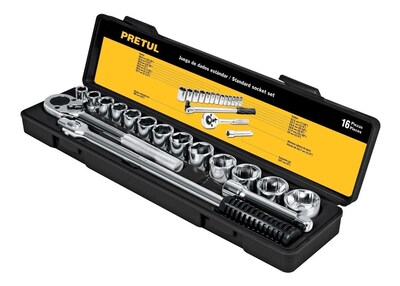 Foto 1 | Foto 1 | Juego de Dados Cuadro Pretul Milimétricos con Estuche 1/2 16 Piezas