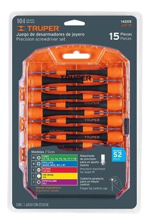 Foto 2 | Foto 2 | Juego con Desarmadores de Precisión Truper 14205 JOY-15 Piezas