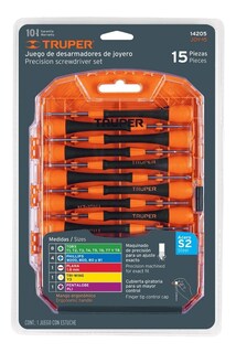 Foto 2 | Foto 2 | Desarmadores De Precisión 15 Piezas Truper 14205 color Naranja