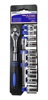 Foto 1 | Foto 1 | Matraca Ergonómica, Extensión Y 10 Dados De 3/8 Blue Force Modelo BF22103