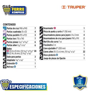 Foto 2 | Foto 2 | Juego de Herramientas Mecánicas Pretul SET-104 color Negro 104 PZAS 27169