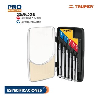 Foto 2 | Foto 2 | Desarmadores Metálicos Pretul 21382 6 piezas