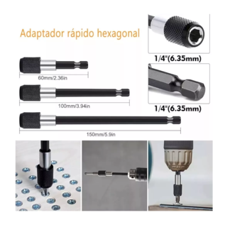 Foto 3 | Foto 3 | Kit de Adaptador de Taladro Eléctrico con Angular 105° 24 Piezas Negras