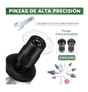 Foto 4 | Foto 4 | Juego de Mototool Mini Taladro Bowoshen Plateado