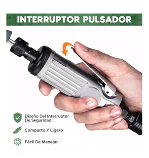 Foto 2 | Foto 2 | Juego de Mototool Minitaladro Neumático Bowoshen Neumática Plata + Accesorios