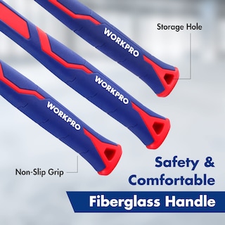 Foto 5 | Foto 5 | Juego De Martillos Workpro De 5 Piezas Con Mazo De Goma Y Trineo De 1,4 Kg - Venta Internacional.