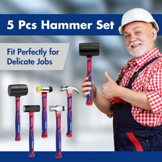Foto 7 | Foto 7 | Juego De Martillos Workpro De 5 Piezas Con Mazo De Goma Y Trineo De 1,4 Kg - Venta Internacional.