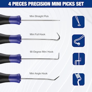Foto 4 | Foto 4 | Juego De Ganchos Y Púas Workpro Precision De 4 Piezas Con Bolsa - Venta Internacional.
