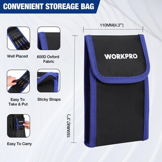 Foto 6 | Foto 6 | Juego De Ganchos Y Púas Workpro Precision De 4 Piezas Con Bolsa - Venta Internacional.
