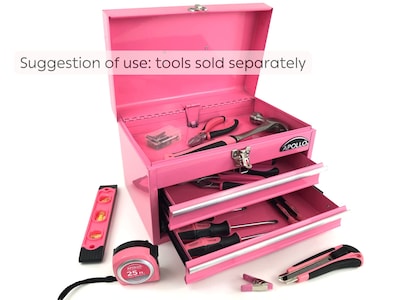 Foto 3 | Foto 3 | Caja De Herramientas Apollo Tools De Acero De 35 Cm Con 2 Cajones, Color Rosa Dt5010p - Venta Internacional.