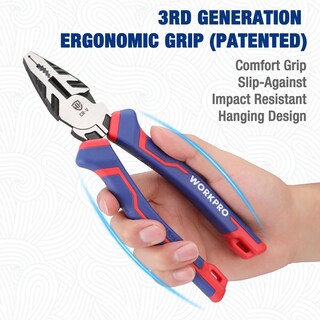 Foto 4 | Foto 4 | Extractor De Tornillos Pliers Workpro Linesman Pro Con Mordazas Antideslizantes - Venta Internacional.