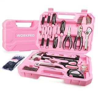 Foto 1 | Foto 1 | Kit De Herramientas Workpro Pink 258 Piezas Con Martillo Rosa Y Destornillador - Venta Internacional.