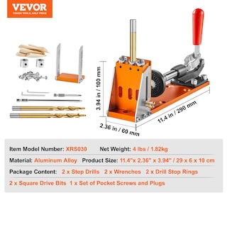 Foto 7 | Foto 7 | Kit De Plantillas Pocket Hole Vevor Fácil De Usar Para Proyectos De Carpintería - Venta Internacional.