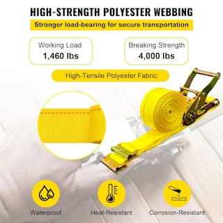 Foto 3 | Foto 3 | Correa De Trinquete Vevor E-track, 2 M X 4,57 M, Poliéster, 2000 Kg, Paquete De 8 - Venta Internacional.