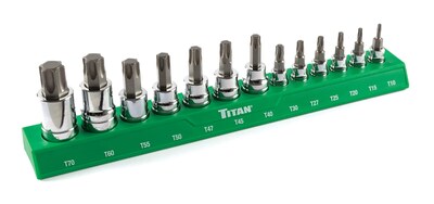 Foto 1 | Foto 1 | Juego De Enchufes Torx Bit Titan 85532 De 13 Piezas Con Organizador Magnético - Venta Internacional.