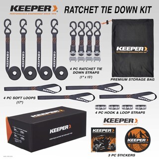Foto 2 | Foto 2 | Kit De Amarre Con Trinquete Keeper, 1800 Libras, Resistencia Máxima A La Rotura, Paquete De 4 Unidades - Venta Internacional.