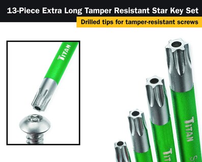 Foto 4 | Foto 4 | Juego De Llaves Con Forma De Estrella A Prueba De Manipulaciones Titan Tools 12715, 13 Piezas - Venta Internacional.