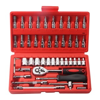 Foto 1 | Foto 1 | Juego Herramientas Mecánicas Dados Acerokit Kit 46pc Lab.g Rojo