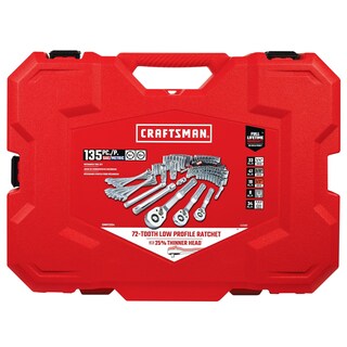 Foto 6 | Foto 6 | Juego De Herramientas Mecánicas Craftsman, 135 Piezas, Accionamiento De 1/4 Y 3/8 Pulgadas - Venta Internacional.