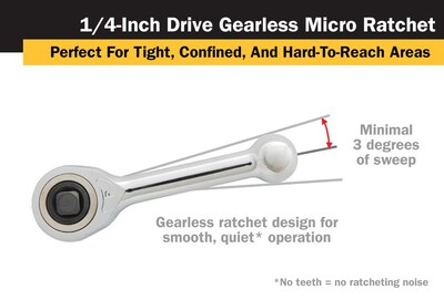 Foto 3 | Foto 3 | Ratchet Titan 11200 Con Transmisión De 1/4 Pulgadas X Micro Sin Engranajes De 3 Pulgadas - Venta Internacional.