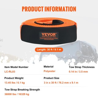 Foto 7 | Foto 7 | Kit De Recuperación De Correas De Remolque Vevor Poliéster Heavor Heavy Duty De 3 X 9 M - Venta Internacional.