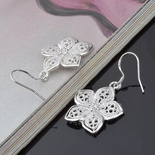 Foto 2 | Foto 2 | Pendientes Huoguo De Rosas Huecas De Cobre Para Mujer (6 Unidades) - Venta Internacional.