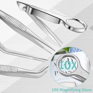 Foto 2 | Foto 2 | Juego De Pinzas Honoson De Acero Inoxidable Con Lupa 8 Unidades - Venta Internacional.