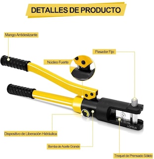 Foto 2 | Foto 2 | Pinza Hidráulica Ponchadora con 8 Pares color Amarillo