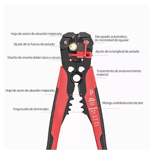 Foto 4 | Foto 4 | Pinza Pela Cables Automática 8 Pulgadas Adir 1547 Uso Rudo