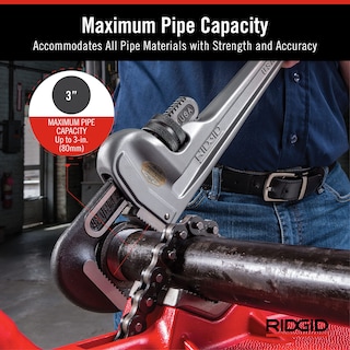 Foto 3 | Foto 3 | Llave De Tubo Ridgid 31105 Modelo 824 De Aluminio, 60 Cm, Fontanería - Venta Internacional.