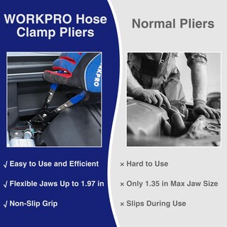 Foto 7 | Foto 7 | Pinzas Para Mangueras Workpro Con Banda Plana Giratoria - Venta Internacional.