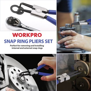 Foto 6 | Foto 6 | Juego De Alicates Con Forma De Anillo Elástico Workpro, 4 Piezas, 7 Pulgadas, Con Bolsa - Venta Internacional.