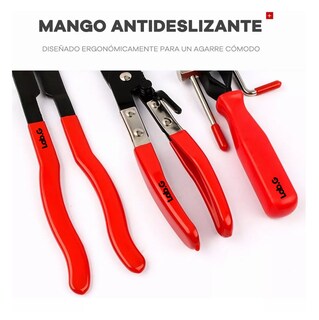 Foto 5 | Foto 5 | Pinza Para Abrazadera De Manguera Lab.g 3 Piezas Rojo