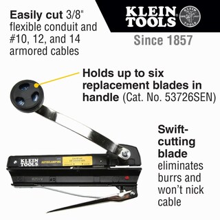 Foto 3 | Foto 3 | Cortador De Cables Klein Tools 53725 Blindado Y Bx De Hasta 9,5 Mm - Venta Internacional.