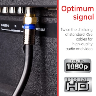 Foto 5 | Foto 5 | Cable Coaxial Ge Rg6 De 15,2 M Con Conectores Tipo F Con Blindaje Cuádruple - Venta Internacional.