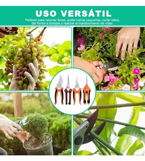 Foto 4 | Foto 4 | Tijeras De Podar Xtellar Premium – Set De 5 Piezas Para Jardín De Acero Inoxidable Multiusos