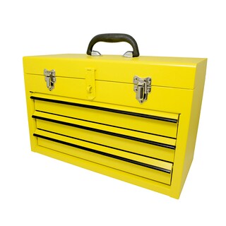 Foto 1 | Foto 1 | Caja Portaherramientas Metálica Color Amarillo Con 3 Gavetas 11'' X 18'' X 9'' Surtek