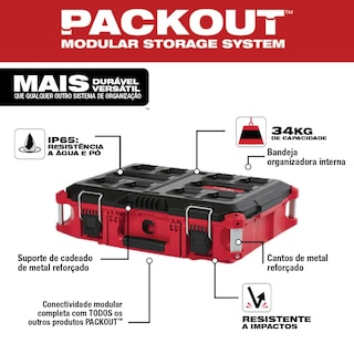 Foto 2 | Foto 2 | Caja de Herramientas Milwaukee Electric Tool Pack Out 48-22-8424 22 cm Rojo - Venta Internacional