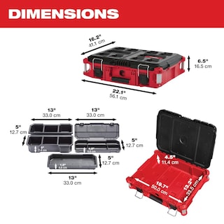 Foto 3 | Foto 3 | Caja de Herramientas Milwaukee Electric Tool Pack Out 48-22-8424 22 cm Rojo - Venta Internacional