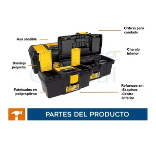 Foto 2 | Foto 2 | Kit De 3 Cajas De Herramientas (13 Y 16 Pulgadas) Eo Safe Imports Esi-4231-1 Negro
