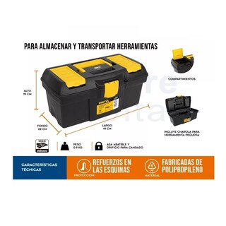 Foto 3 | Foto 3 | Kit De 3 Cajas De Herramientas (13 Y 16 Pulgadas) Eo Safe Imports Esi-4231-1 Negro