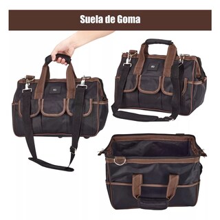 Foto 3 | Foto 3 | Bolsa Maleta Herramientas Maletín Organizador Con Base Goma Eo Safe Imports Esi-12726-1 Marron