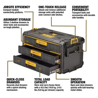 Foto 2 | Foto 2 | Organizador De Herramientas Y Cajón De Almacenamiento Dewalt Toughsystem 2.0 - Venta Internacional.