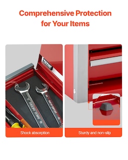 Foto 7 | Foto 7 | Caja De Herramientas Vevor Metal De 22 Cm Con 3 Cajones Portátil Con Forros De Eva - Venta Internacional.