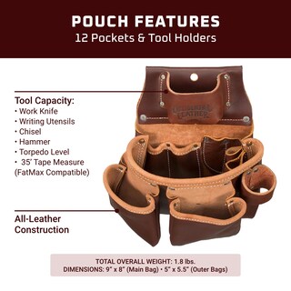 Foto 3 | Foto 3 | Bolsa Para Herramientas Occidental Leather 3 Pouch Pro Con Soporte Para Cinta Y 12 Bolsillos - Venta Internacional.