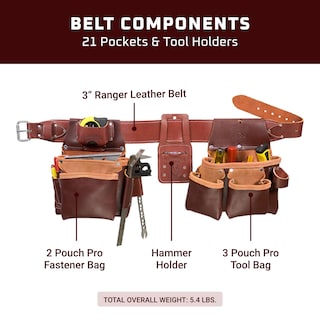 Foto 3 | Foto 3 | Set De Cinturón Para Herramientas De Enmarcado Occidental Leather Tamaño Pequeño 21 Bolsillos - Venta Internacional.